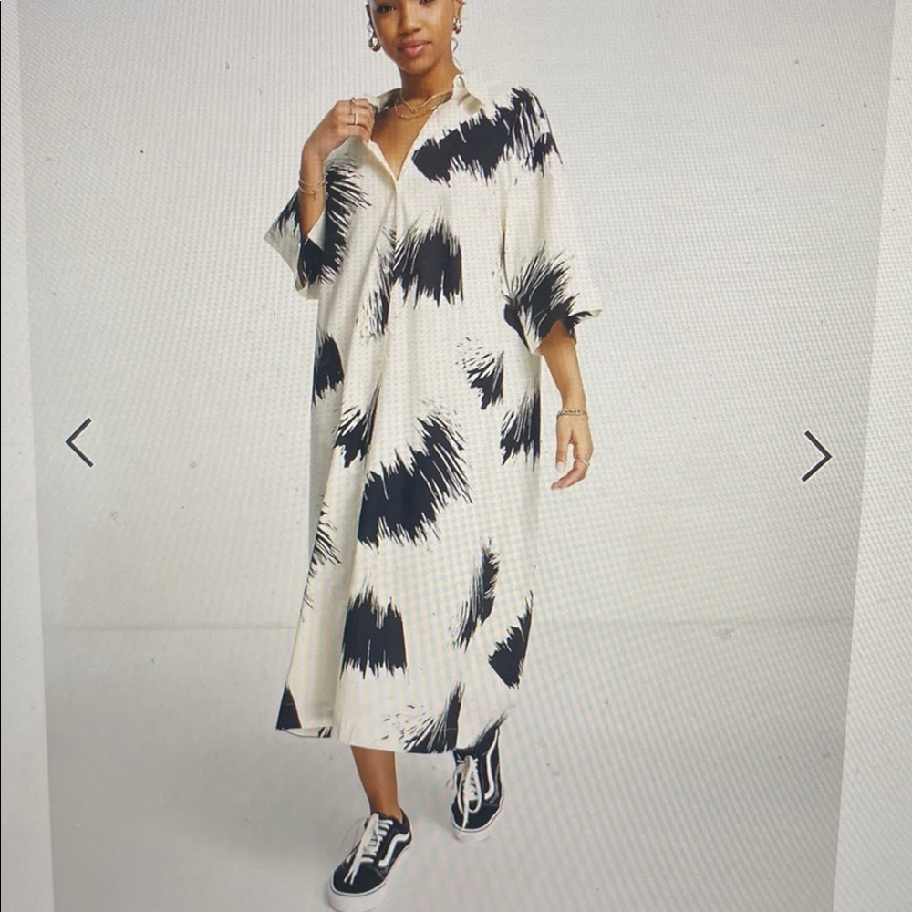 Stylish Black and Cream Women's Dress